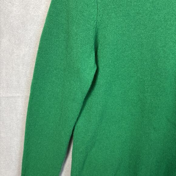 Charter Club Luxury 100% Cashmere Sweater Woman Small Pullover Crew Neck Green - Picture 3 of 9